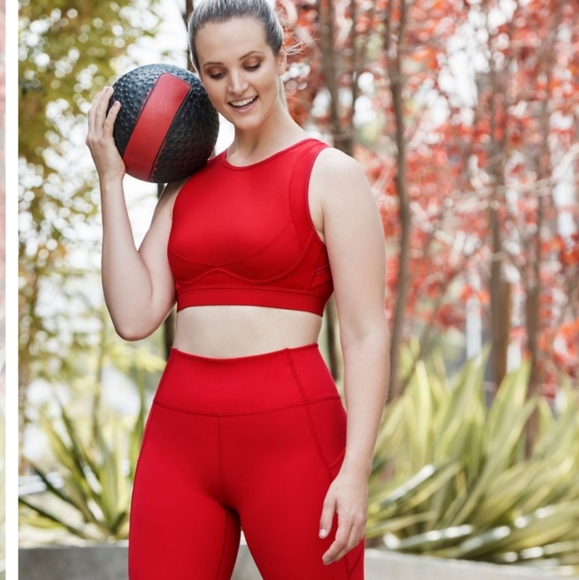 Fabletics Other - Fabletics Blare High Impact Sports Bra II Size XL Red
